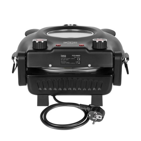 Piec do pizzy TEESA SUPREME, 1200W, 32cm, okienko, wyjmowany kamień