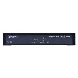 Planet VC-234 łącza sieciowe Zarządzany Fast Ethernet (10/100) Czarny 1U