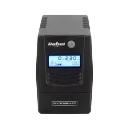 Rebel Nanopower Plus 650 Zasilacz awaryjny UPS | Off-line | Sinusoida| 650VA | 360W | LCD | USB