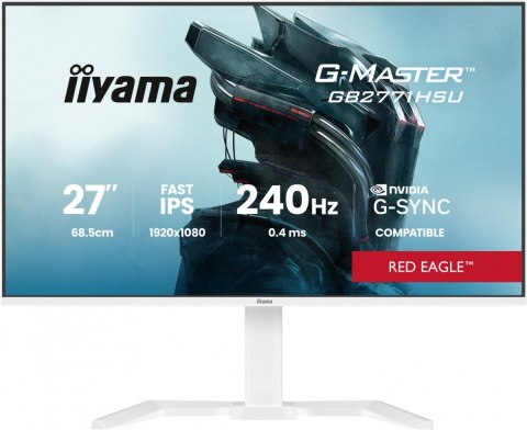 IIYAMA Monitor 27 cali GB2771HSU-W1 0.4ms,Fast IPS, HAS (150) PIVOT, 1xUSB 3.2, 1xUSB C, 240Hz, DP, 2xHDMI,Adaptive G-SYNC - 192