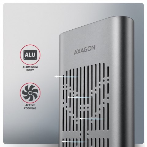 AXAGON EEM2-20GD Obudowa zewnętrzna aluminiowa USB-C 3.2 Gen2x2, Dual NVMe M.2 SSD 20gbps, Clone Master