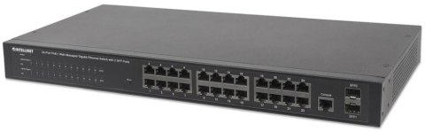 INTELLINET Switch zarządzalny 24x RJ45 Gigabit PoE+ 240W, 2x SFP 560559