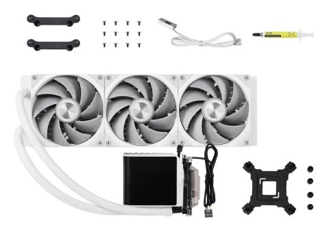 Chłodzenie wodne TRYX PANORAMA 360 AiO z wyświetlaczem 3D AMOLED - 360mm, biały