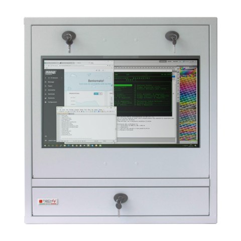 TECHLY Szafa na komputer PC przemysłowy i monitor LED/LCD 22" ICRLIM10