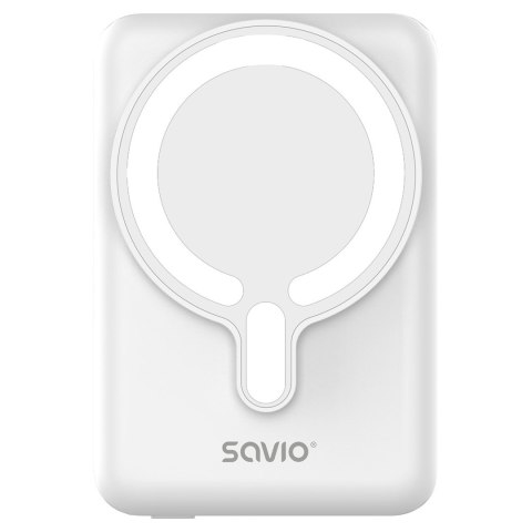 SAVIO POWERBANK 10000 MAH MAGNETYCZNY BIAŁY BA-13