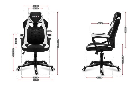 Fotel gamingowy Huzaro Force 2.5 White Mesh (WYPRZEDAŻ)