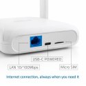 Qoltec Router Home&Travel 4G LTE WiFi 6 | AX300 | 2.4GHz | Dual Antena |USB-C | Micro SIM