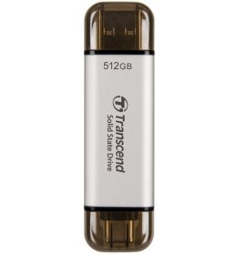 Transcend ESD310 512 GB USB Type-A na USB Type-C 3.2 Gen 2 (3.1 Gen 2) Srebrny