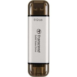 Transcend ESD310 512 GB USB Type-A na USB Type-C 3.2 Gen 2 (3.1 Gen 2) Srebrny