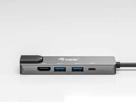 Equip 133489 stacja dokująca Przewodowa USB 3.2 Gen 1 (3.1 Gen 1) Type-C Szary