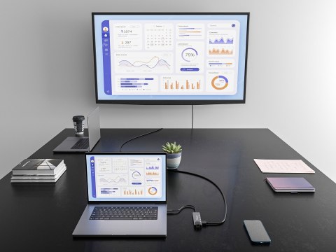 Equip 133489 stacja dokująca Przewodowa USB 3.2 Gen 1 (3.1 Gen 1) Type-C Szary