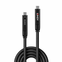 Hybrydowy kabel LINDY USB 3.2 Gen 2 i DP 1.4 typu C o długości 15 m