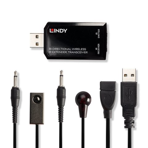 Lindy 38331 przedłużacz AV Nadajnik i transceiver AV Czarny