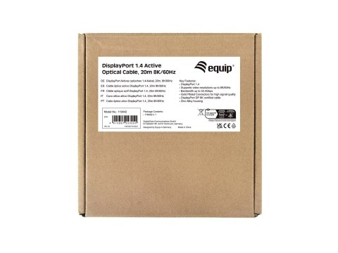 Wyposażenie - Kabel DisplayPort - DisplayPort (M) do DisplayPort (M) - DisplayPort 1.4 - 20.0m - Aktywny, Obsługuje 8K 30 Hz (76