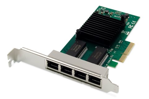 Digitus 4-portowa karta sieciowa Gigabit Ethernet, RJ45, PCI Express, Intel I350