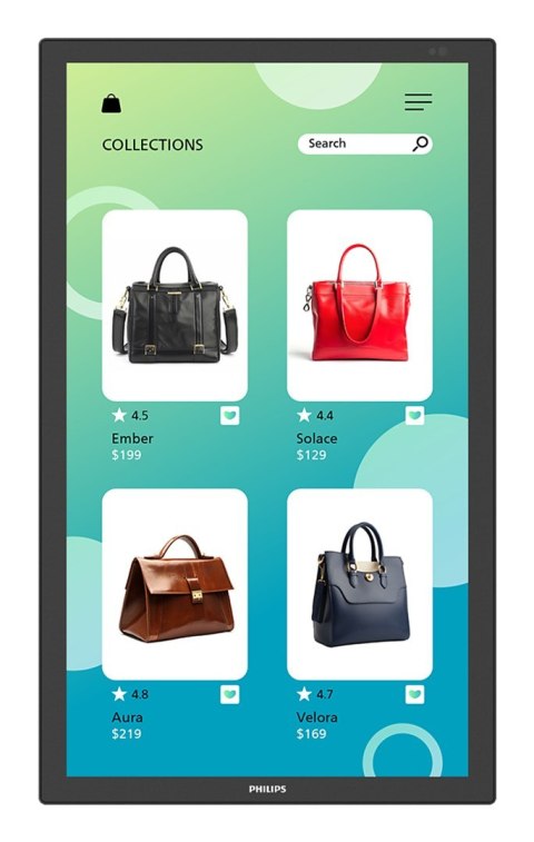 Philips 3000 series 32BDL3751T/00 signage display Interaktywny płaski panel 80 cm (31.5") LCD Wi-Fi 350 cd/m2 Full HD Czarny Ekr