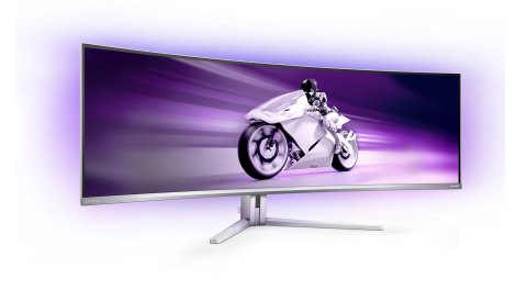 Philips Evnia 8000 49M2C8900L/00 monitor komputerowy 124,2 cm (48.9") 5120 x 1440 px Dual QHD QD-OLED Biały