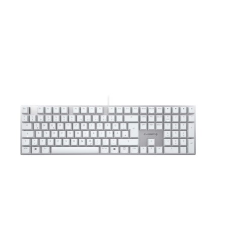 CHERRY KC 200 MX klawiatura Uniwersalne USB QWERTZ Niemiecki Srebrny, Biały