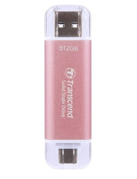 Transcend ESD310 512 GB USB Type-A na USB Type-C 3.2 Gen 2 (3.1 Gen 2) Różowy