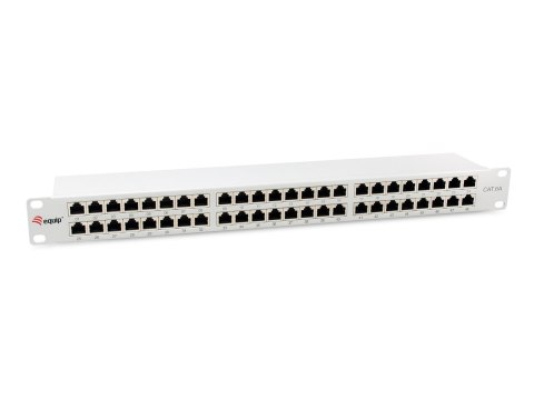 Wyposażenie 19" Patch Panel 48xRJ45 Cat6a FTP 1U 500MHz RAL7035
