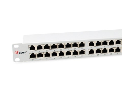 Wyposażenie 19" Patch Panel 48xRJ45 Cat6a FTP 1U 500MHz RAL7035