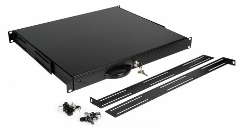Wyposażenie Szuflady 19" do Szaf Serwerowych 1U zamykane BK (EZD-1-B)