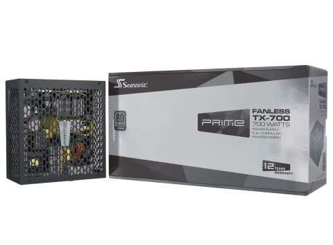 Seasonic PRIME Fanless TX moduł zasilaczy 700 W 20+4 pin ATX ATX Czarny