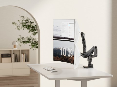 Uchwyt biurkowy 17"-35"/2TFT 360° Sprężyna gazowa 20Kg detaliczny