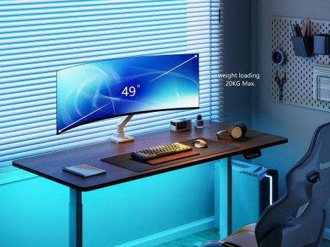 Wspornik biurka Equip 17"-49"/1TFT 180° Sprężyna gazowa 20Kg biały detaliczny