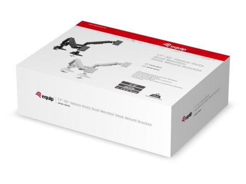 Wspornik biurka Equip 17"-49"/1TFT 180° Sprężyna gazowa 20Kg biały detaliczny