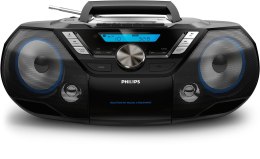 Philips AZB798T/12 przenośny system stereo Analogowe i cyfrowe 12 W DAB, DAB+, FM Czarny Odtwarzacz mp3