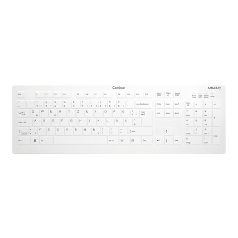 CHERRY Klawiatura AK-C8112 Medyczna bezprzewodowa DE biała bezprzewodowa