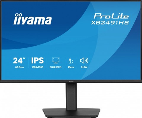 IIYAMA Monitor 23.8 cala XB2491HS-B1 IPS,HDMI,DP,1ms,350cd, 1500:1,120Hz,2x2W,HAS150 (PIVOT)