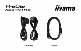 IIYAMA Monitor 23.8 cala XB2491HS-B1 IPS,HDMI,DP,1ms,350cd, 1500:1,120Hz,2x2W,HAS150 (PIVOT)