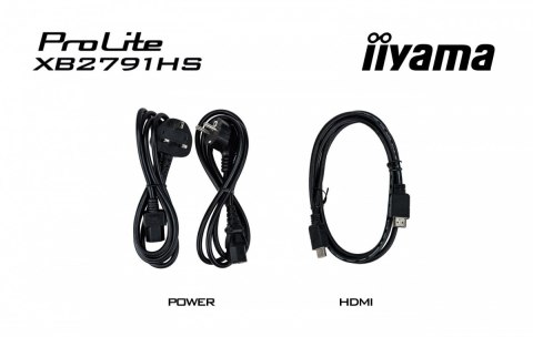 IIYAMA Monitor 27 cali XB2791HS-B1 FHD,IPS.HDMI.DP.2x2W,350cd,1500:1, 120Hz,HAS 150 (PIVOT)