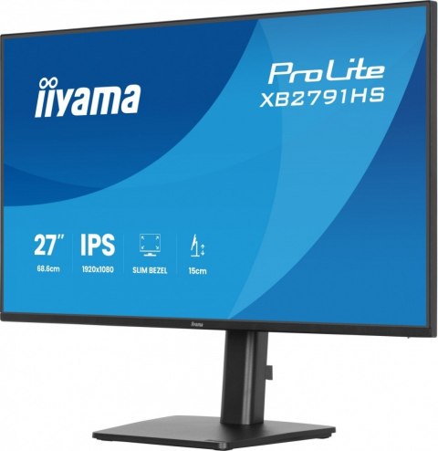 IIYAMA Monitor 27 cali XB2791HS-B1 FHD,IPS.HDMI.DP.2x2W,350cd,1500:1, 120Hz,HAS 150 (PIVOT)