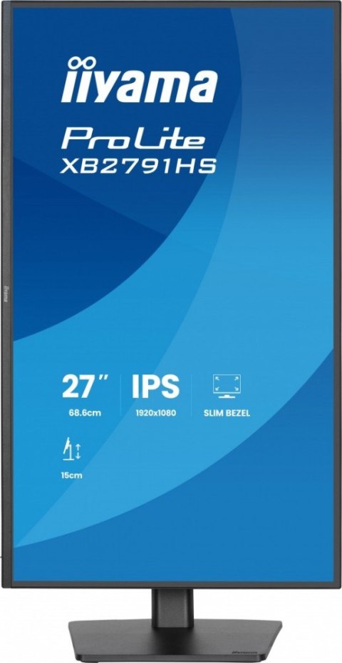 IIYAMA Monitor 27 cali XB2791HS-B1 FHD,IPS.HDMI.DP.2x2W,350cd,1500:1, 120Hz,HAS 150 (PIVOT)