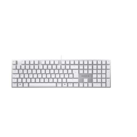 CHERRY KC 200 MX klawiatura Uniwersalne USB QWERTZ Niemiecki Srebrny, Biały