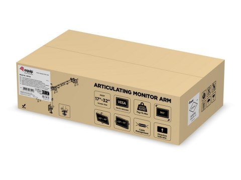 Equip 650158 uchwyt / stojak do monitorów 81,3 cm (32") Biurko Czarny