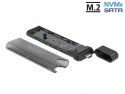 DeLOCK Obudowa zewnętrzna USB Type-C na M.2 NVMe PCIe lub SATA SSD - Beznarzędziowa