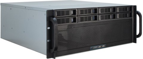 Inter-Tech 4U-4408 Rack Czarny, Srebrny