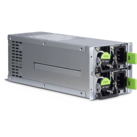 Inter-Tech Aspower R2A-DV0550-N moduł zasilaczy 550 W 20+4 pin ATX Stal nierdzewna