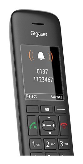 Gigaset C570HX Telefon analogowy/DECT Nazwa i identyfikacja dzwoniącego Czarny