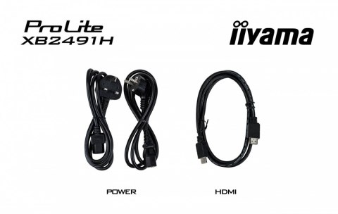 IIYAMA Monitor 24 cale XB2491H-B1 IPS, HDMI, DP, 1ms, 350cd, 1500:1, 120Hz, HAS150 (PIVOT)