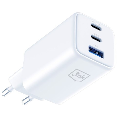3MK Ładowarka sieciowa Hyper GaN 65W 1xUSB-A 2xUSB-C PD QC4+ biała