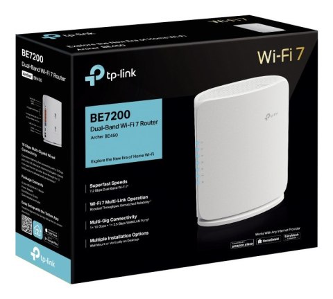 TP-Link Archer BE450 router bezprzewodowy Multi-Gigabit Ethernet Dual-band (2.4 GHz/5 GHz) Biały