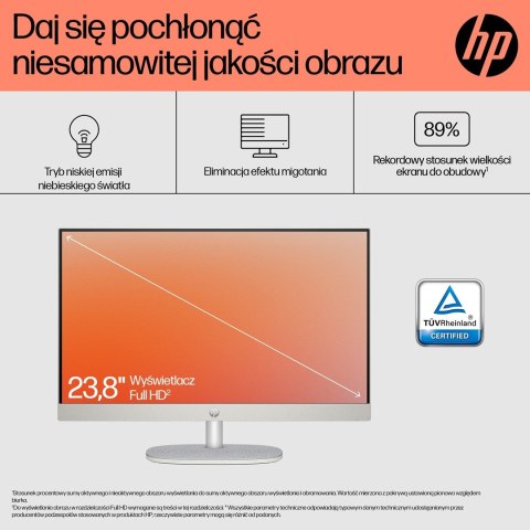 HP AiO 24-cr0312nw Ryzen 5 7520 23.8" FHD IPS 250nits AG 16GB DDR5 SSD512 Radeon 610M Cam720p kB+Mouse Win11 Shell White 2Y