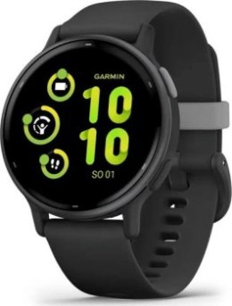 Garmin vivoactive 5 z czujnikiem tętna HRV Elevate Ox (łupkowa ramka / czarna koperta / czarny pasek)