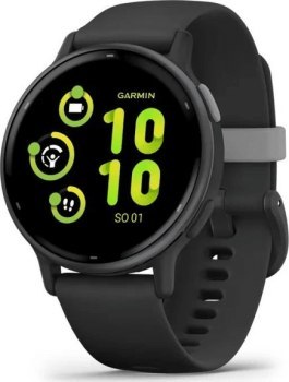 Garmin vivoactive 5 z czujnikiem tętna HRV Elevate Ox (łupkowa ramka / czarna koperta / czarny pasek)