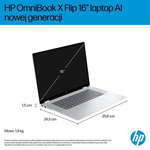 HP OmniBook X Flip 16-as0003nw Ultra 7 258V 16.0"3K Touch OLED IPS 120Hz 300nits AG 32GB LPDDR5X SSD1TB Arc 140V Cam 5MPx + IR 6